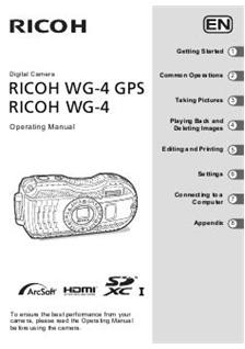 Ricoh WG 4 Printed Manual